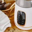 Adler Kettle with LED Display AD 1305wg, 2200 W, 1.7 L, Plastic, 360&deg; rotational base, White/Gold