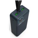Port Connect ārējā USB-C akumulatora lampa 907003, 30000 mAh, 5 V, 2 x USB-A, Li-Poly, ātrā uzlāde, LCD displejs