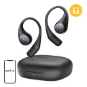 EarFun Open Jump OW100B TWS bezvadu open-ear austiņas Bluetooth 5.3 LDAC 14.2 mm draiveri līdz 11 st ar uzlādes futrāli līdz 42 st 4 mikrofonu IPX7 ūdens izturība melns
