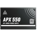 Montech Toiteplokk APX550, 550W, 100-240V, 50/60Hz, 20+4 pin ATX, 80 PLUS White, aktiivne jahutus, 1 ventilaator