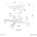 Крепление для проектора Neomounts CL25-530BL1, максимальная нагрузка 45 кг, 4 выдвижные руки, наклон +20&deg; -20&deg;, вращение 360&deg;
