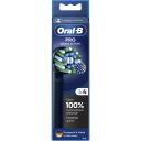 Oral-B Nomaināmi zobu birstes uzgaļi EB50BRX-4, 4 gab, melns, pieaugu&scaron;ajiem, X formas sariņi, nolietojuma indikators