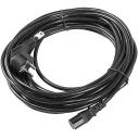 Lanberg CEE 7/7 kuni IEC 320 C13 toitekaabel CA-C13C-11CC-0100-BK, 10 m, 10 A, must, 90&deg; nurk
