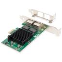 Digitus v&otilde;rgukaart DN-10132, 2x10/100/1000 Mbit/s, PCIe, 802.1Q, 802.3, 802.3ab, 802.3u, 802.3x
