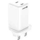 Sandberg Laadija 441-62, 230V AC, 2xUSB-C, 65W, 20W, 45W+18W, valge, pol&uuml;karbonaat