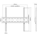Sbox Kron&scaron;teins PLB-2544F-2, 32-70''/45kg/400x400, fiksēts, melns, tērauds, noņemama VESA plāksne, izliektiem ekrāniem