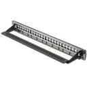 Digitus Patch Panel DN-91411, 24 porti, 1U, must, &uuml;hilduv Digitus Keystone moodulitega