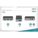 Digitus USB keskseade DA-70220, 4 x USB 2.0, 480 Mbit/s, aktiivne, 0,66 m, must ja h&otilde;be
