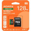 Adata microSDXC UD128GUI3V30A2SP-RA1 128GB, skaitymo greitis 180MB/s, ra&scaron;ymo greitis 160MB/s, UHS U3, V30, A2, atsparus vandeniui