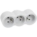 Legrand Pistikupesa 3x2P+Z 049433, 3 2P+Z pesa, 16A, 3680W, valge-hall