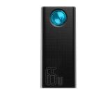 Baseus Amblight akumulators PPLG000101, 30000mAh, 4xUSB, USB-C, 65W, melns, LED displejs, 5 porti