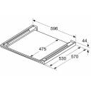 Bosch Stacking kit with pull-out shelf WTZ27500, 4.5kg, 57.4cm, 59.5cm, 4.2cm, valge, sobib kuivati, pesumasin