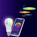 Tellur Gudrā WiFi Spuldze E27 TLL331341, 9W, 820lm, 2700K-6500K + RGB, 2,4GHz, aptum&scaron;ojama