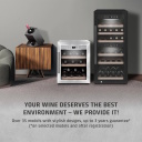 Wine cooler cabinet showcase 24 bottles compressor technology energy efficiency class G dimensions 48&times;86&times;43 cm black WineComfort 24 00644 Caso