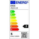 Emos LED лампочка 0045046, 4W, 330Lm, E27, теплый белый, матовый, C35