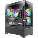 Xilence Корпус для ПК XG172, 3x120mm PWM ARGB вентиляторы, 2x3.5" HDD, 3x2.5" SSD, ATX, черный