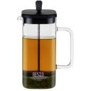 Resto Teekann 90504, 800 ml, Must, Borosilikaatklaas, Plastfilter, Ruudukujuline kuju, Plastkatte