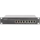 Digitus 8-portu Gigabit Ethernet PoE slēdzis DN-95317-1, 8x10/100/1000 Mbps, PoE+ 802.3at, nepārvaldāms, 1U, 16 Gbps
