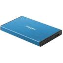 Natec HDD cietā diska korpuss NKZ-1280, 6 Gbit/s, 4 TB, 2.5", USB 3.0, 1 diska atbalsts, alumīnijs, zils