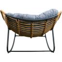 Besk kėdė 9126189, 115cm x 100cm, pilka, 1 vieta, metalinis rėmas, pagalvėlės komplekte, plastikinė sėdynė