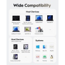 PortMate USB-C 6-in-1 centrmezgls 4K 30Hz HDMI USB-C PD 4x USB-A 3.0 Alumīnija pelēks Cudy UH500