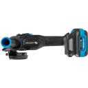 Hogert Juhtmeta nurklihvija HT2E282-B24AG 125 mm 18 V, harjadeta mootor, 10 000 RPM, 2x 4 Ah aku, 4 A laadija