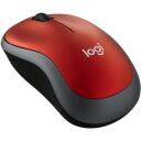 Logitech USB optinė pelė M185 910-002240, 1000 DPI, 3 mygtukai, 10 m belaidžio ry&scaron;io diapazonas, AA baterija, raudona spalva