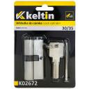 Keltin Цилиндр замка K02672, 30/30 мм, алюминий, ZnAl, 3 ключа, 25 000 циклов, винт для крепления в комплекте