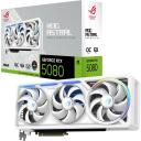 Asus Graafikakaart ROG-ASTRAL-RTX5080-O16G-WHITE, 16 GB GDDR7, 256 bit, 4 ventilaatorit, PCIe 5.0, 7680 x 4320
