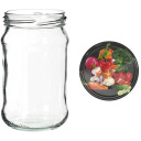 300ml twist off jar with coloured lid Ø66 - 6 pcs. BROWIN 132305, glass, 300ml