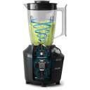 Philips Laublender HR2191/01, 600 W, 2 L, 1.25 L efektiivne maht, 2 kiirus, Pulse, Roostevabast terasest terad, Plastmassist anum