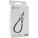 Sbox LANYARD BLACK USB kabelis TYPE-C LANYARD BLACK, 1.5m, 60W, PD atbalsts, 3A, 480Mbit/s