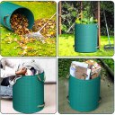 Garden Basket Bag 272L, GEKO, G73285, polypropylene fabric 145 g/m², 70 cm height, 60 cm diameter, green, 4 handles