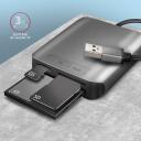 Axagon M&auml;lukaardi lugeja CRE-S3 USB 3.2 Gen 1 3-slot, 5000 Mbit/s, toetab CF, SD, microSD, MMC, alumiinium, hall