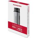 Axagon m&auml;lukaardi lugeja CRE-SAC, USB 3.2 Gen 1, 2 pesa, 5000 Mbit/s, metallkorpus, toetab microSD, SD