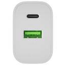 Natec Laadija NUC-2396, 20W, 100-240V, 1xUSB-A, 1xUSB-C, 5-12V, kiire laadimine, universaalne