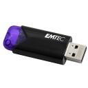 Emtec USB m&auml;lupulk B110 ECMMD128GB113, 128GB, USB 3.2, 20Mbps, 10Mbps, must/lilla, 100% taaskasutatud plast