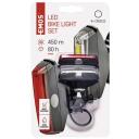 Emos LED jalgratta esituled P3922, 22 lm, 2x CR2032, must, 80 h p&otilde;lemisaeg, IP43