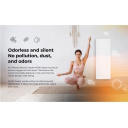 Smart premium infrared and convection heater for up to 30m² 700W 11mm tempered glass panel with Wi-Fi 110×40×4 cm grey AGH0005S Aeno