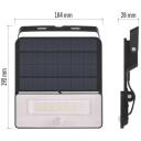 Emos SOLO prožektor ZG122S, 1600 lm, 3,7 V, IP54, PIR andur, 100&deg;, 6 m, Li-Ion 3600 mAh, neutraalne valge