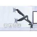 Gembird LCD monitori kinnitusk&auml;si MA-DA2-05, 17-32 tolli, 2 monitori, 18 kg, VESA 100 x 100 mm, hall
