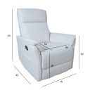Atpūtas krēsls GERRY, balts 13775