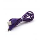 Sbox USB kabelis USB-1031U, 1m, 480 Mbps, USB A M, microUSB M, pīts kabelis, purpursarkans