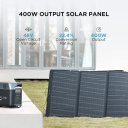 EcoFlow EF Solar Light 400W 5025201008 kaasaskantav p&auml;ikesepaneel 400W monokristalliline TOPCon kokkupandav Must