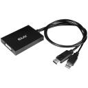 Club3D USB адаптер CAC-1010 DisplayPort на Dual Link DVI-D HDCP 2560x1440@60Hz, черный