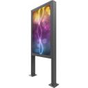 Edbak Grīdas statīvs POK101, 55", 80 kg, melns, kioska stils, ventilācijas sistēma