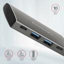 Axagon USB хаб HMC-4G2 4 порта, 2x USB-A 10 Гбит/с, 2x USB-C 10 Гбит/с, силовой кабель 13 см