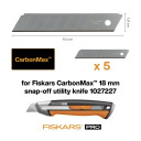 CarbonMax&trade; atdalāmās asmeņi, FISKARS, 1027232, 18 mm, 5 gab.