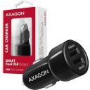 Axagon Auto Laadija PWC-5V5 24W, 2x USB-A 5V/2.4A, toiteadapter, 12-24V, must, kiire laadimine, OCP, OVP, OTP, OSP