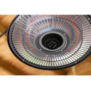 Eurom Partytent Heater 1500 RC pakabinamas infraraudonųjų spindulių &scaron;ildytuvas palapinei 1500W IP24 nuotolinis valdymas LED iki 15m2 juoda